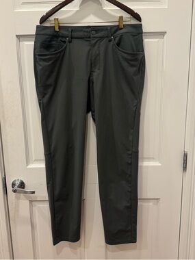 Lululemon ABC Commission Pant Classic Fit 34 Warpstreme Dark Grey Green Chinos
